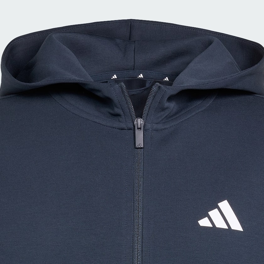 Bleu Veste à capuche entièrement zippée petit logo Future Icons