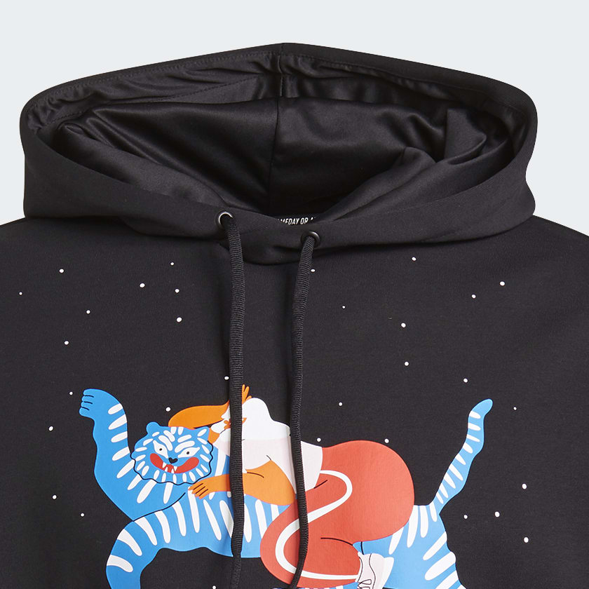 adidas Sudadera adidas Sportswear Egle Estampada Genero Neutro Negro adidas Mexico