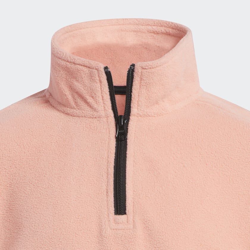 Red Quarter-Zip Fleece Jacket Kids