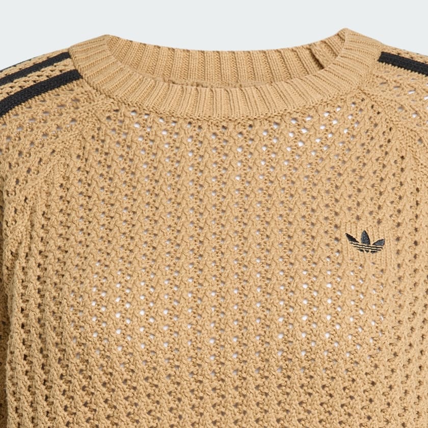 Brown Adicolor Knitted Crew Sweatshirt