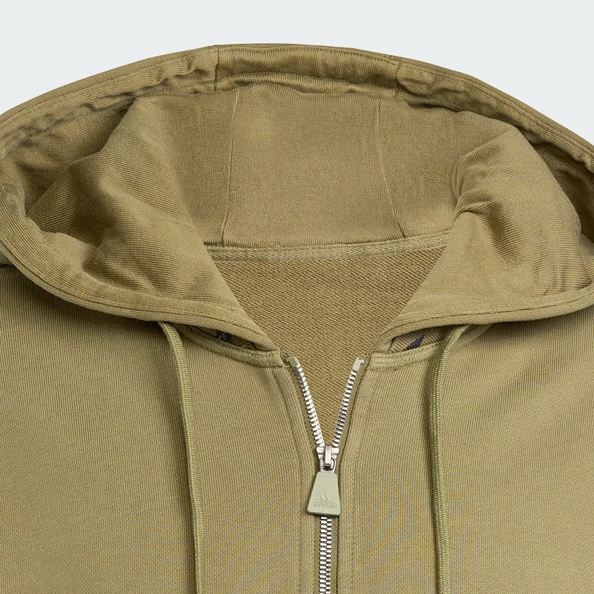 Gronn EQT Fleece Full – Hettegenser med glidelås