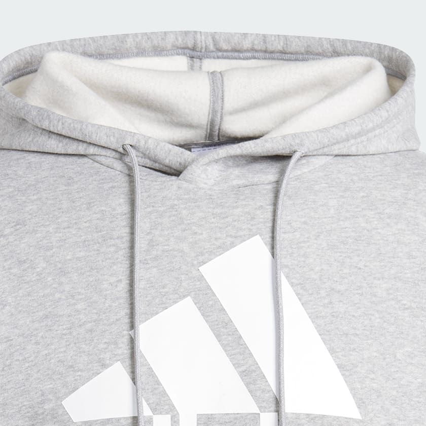 Grey Essentials Fleece Big Logo Hoodie