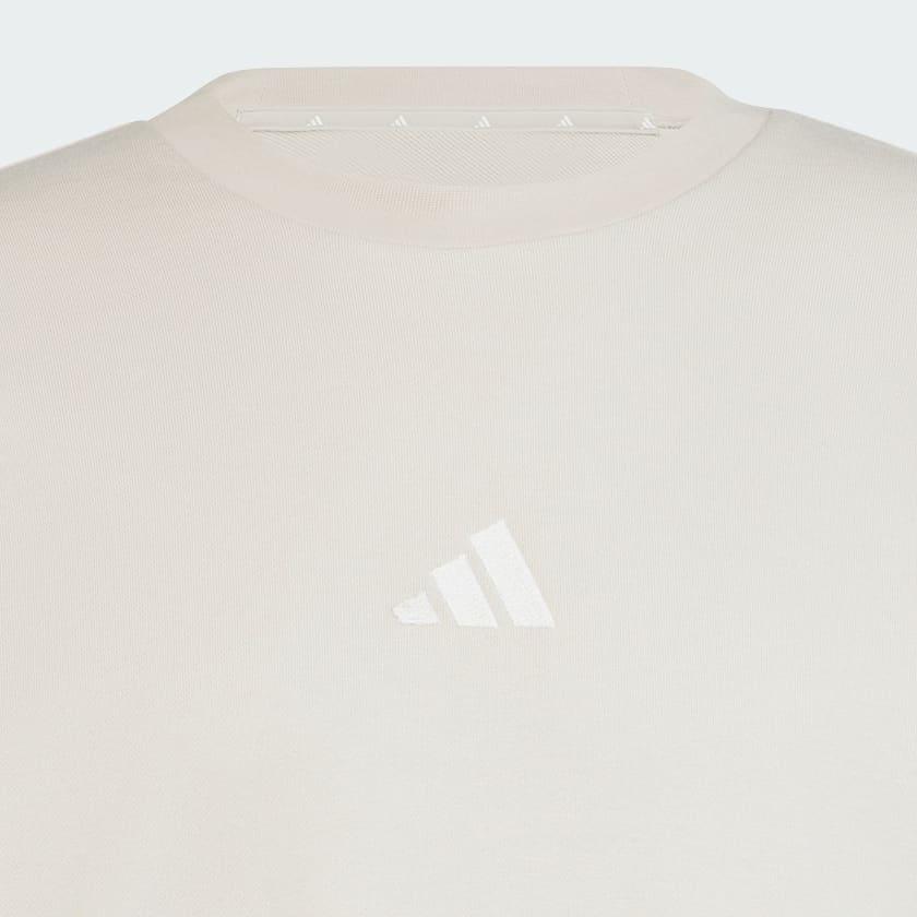 Beige Essentials 3-Streifen French Terry Sweatshirt