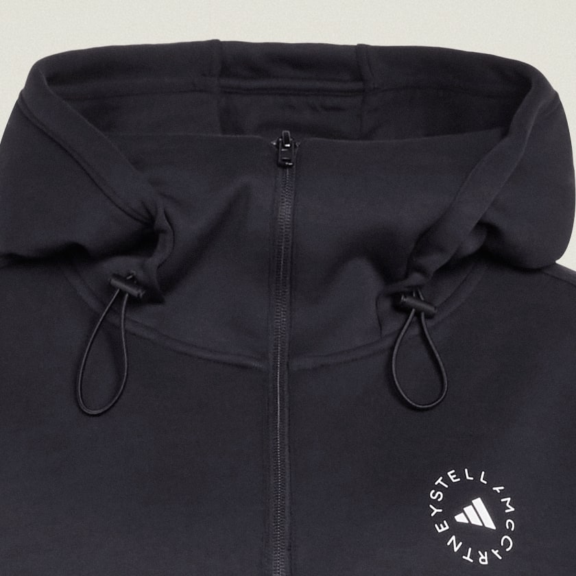 Black adidas by Stella McCartney 하프집 후디
