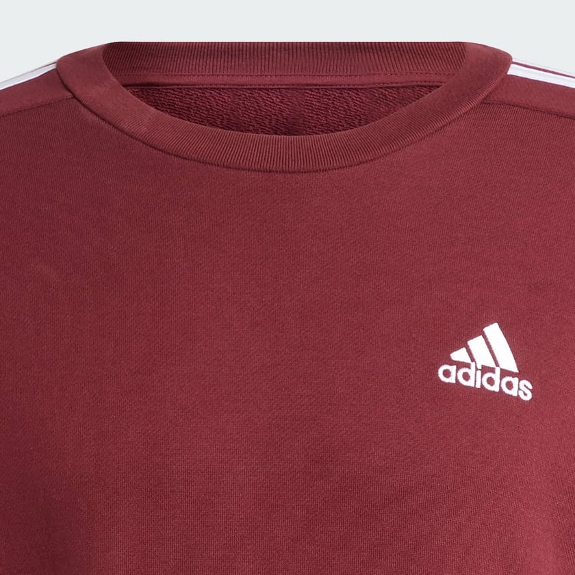 Granate Sudadera Essentials 3 Franjas Felpa Francesa