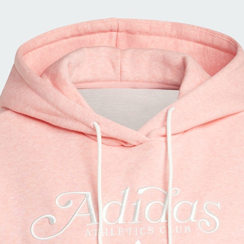 Rosa Camisola Larga com Capuz