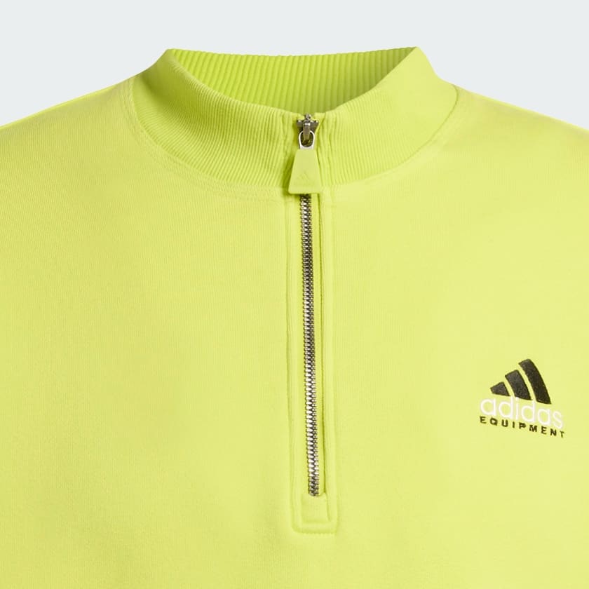 Gul adidas Equipment Blocked-tröja med halv dragkedja