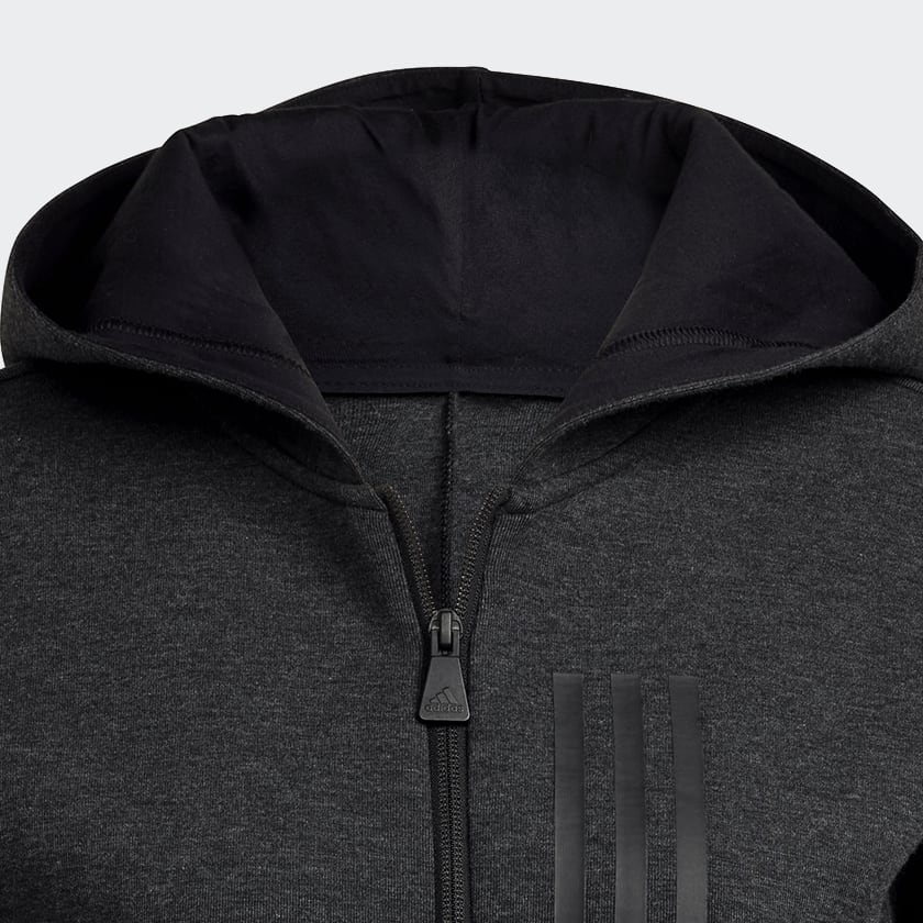 adidas Mission Victory Slim Fit Full-Zip Hoodie - Black