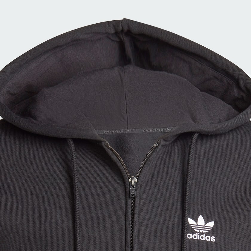 Noir Veste à capuche entièrement zippée Trèfle Essentials