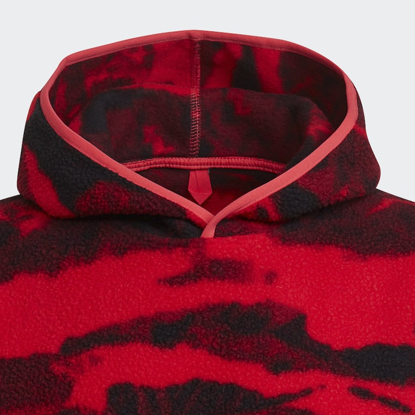 Rozowy adidas Adventure Polar Fleece Allover Print Hoodie