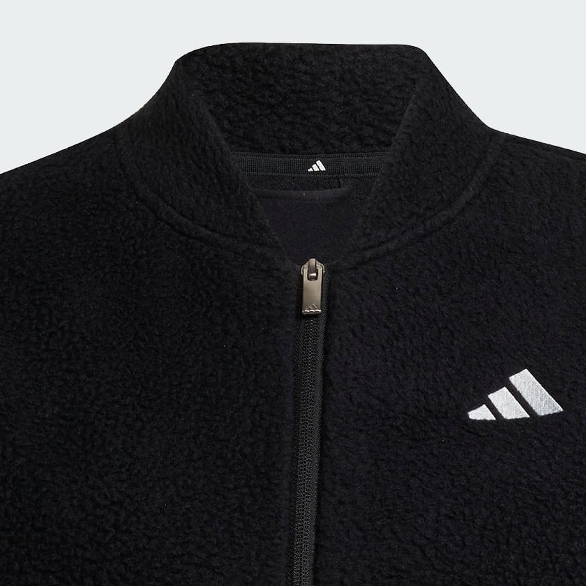 Siyah Holiday High Pile Fleece Full-Zip Eşofman Üstü