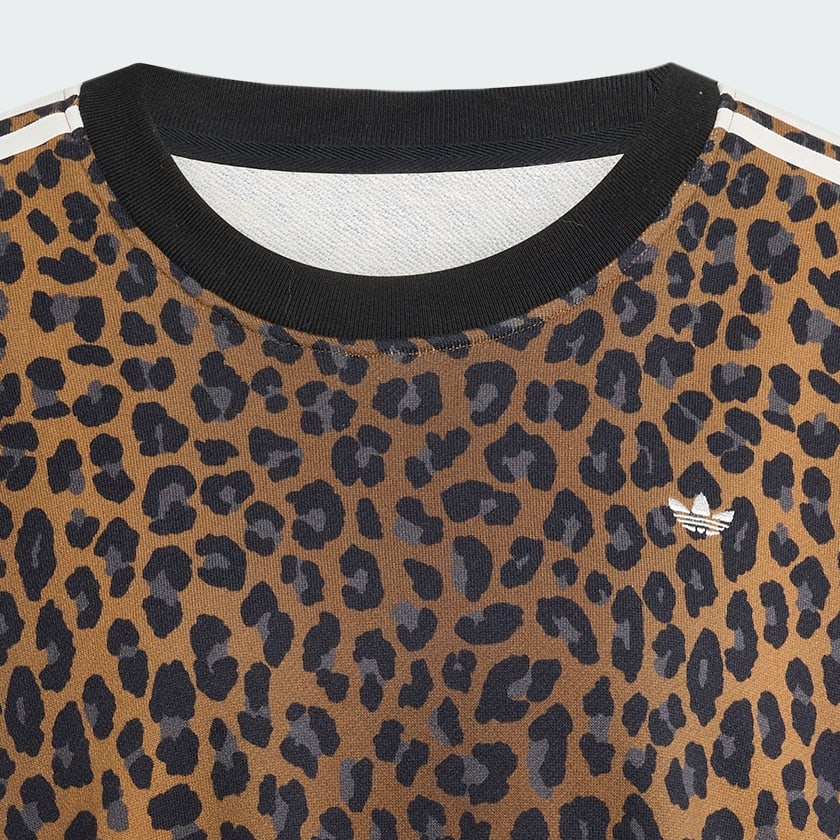 Flerfarget Leopard Crewneck Genser