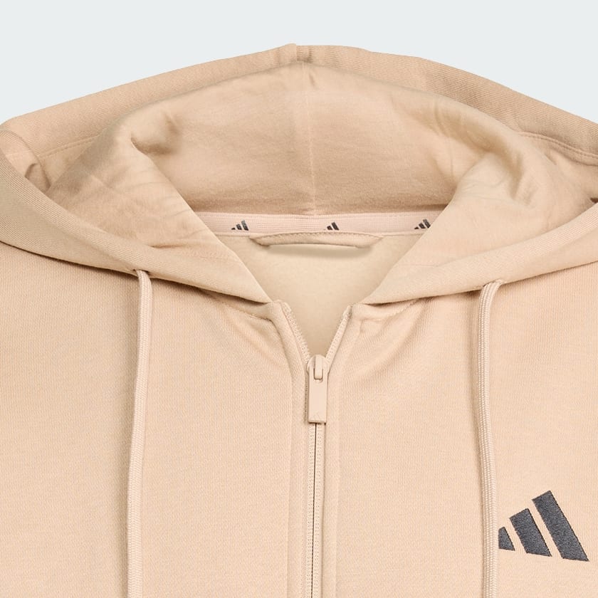 Castanho Casaco com Capuz em Fleece 3-Stripes Essentials