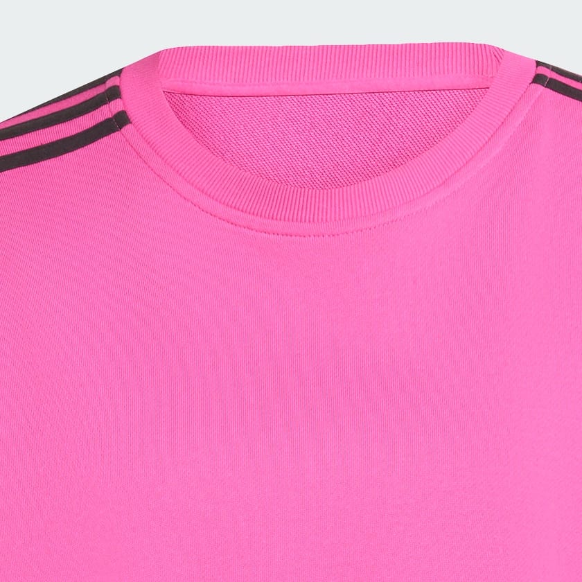 Rosa Sudadera por encima de la cintura con cuello redondo Adibreak Adicolor