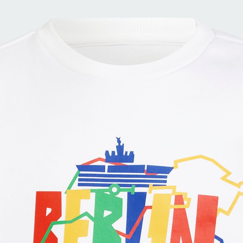 bílá BMW Berlin Marathon 2024 Retro Crew Sweatshirt Kids