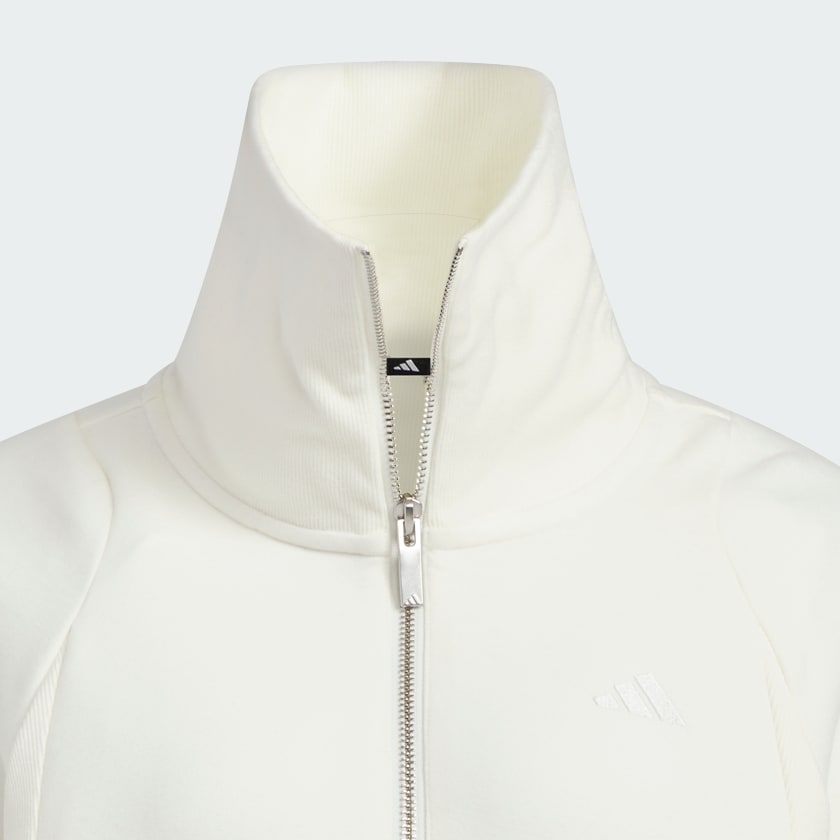 ホワイト Luxflow アクティブ ルーズフィット スペーサー ハーフジップ プルオーバー