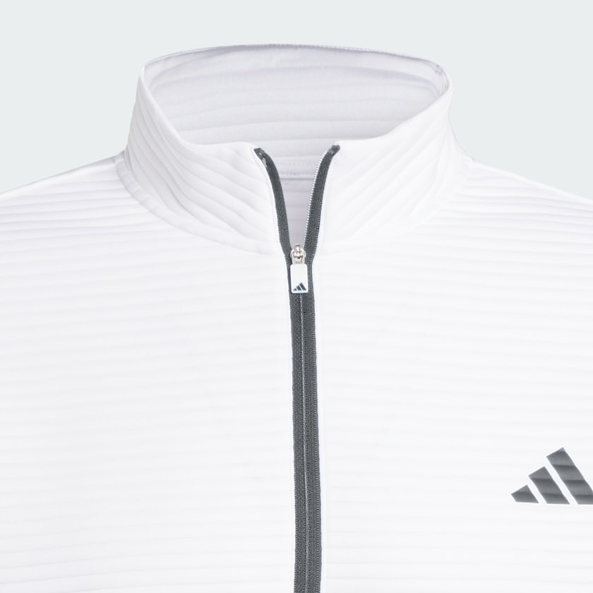 Wit Ultimate365 DWR Textured Pullover met Korte Rits