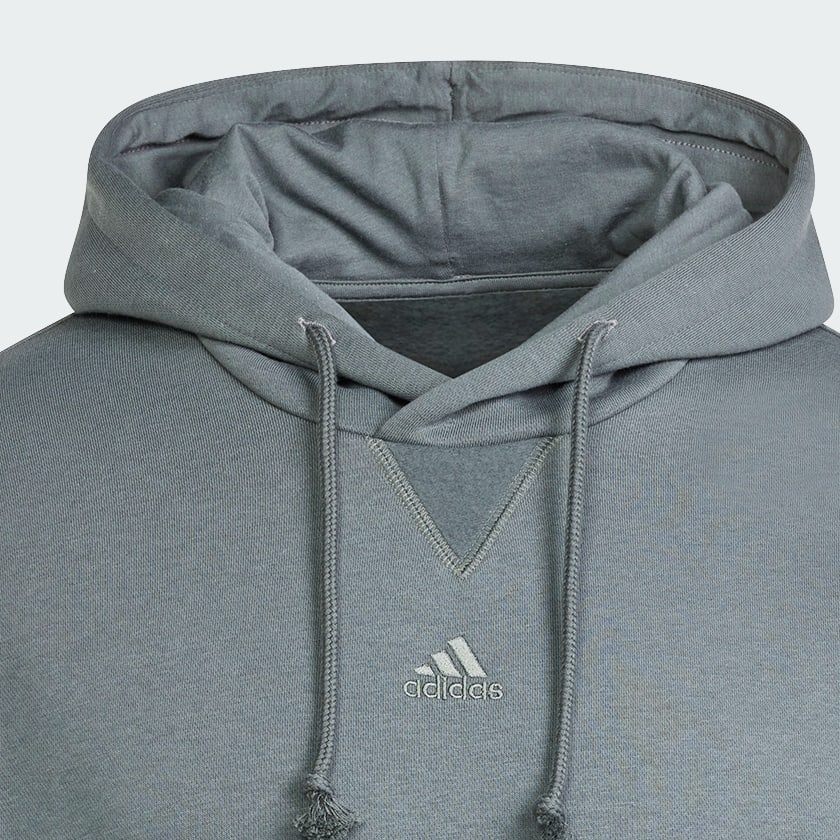 adidas ALL SZN Fleece Hoodie - Grey, Men's Lifestyle