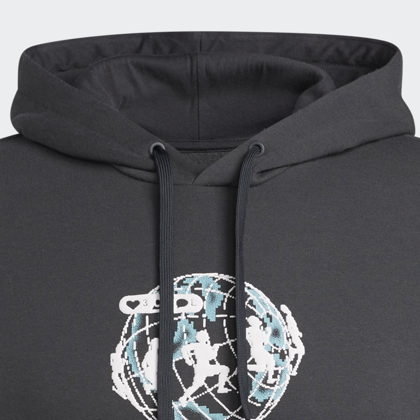 Grey adidas Connected Through Sport Graphic Hoodie