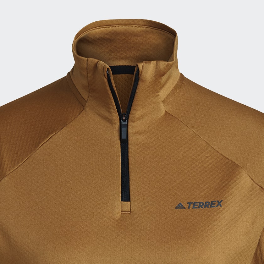 Amarillo Casaca Terrex Everyhike Cierre Corto Felpa
