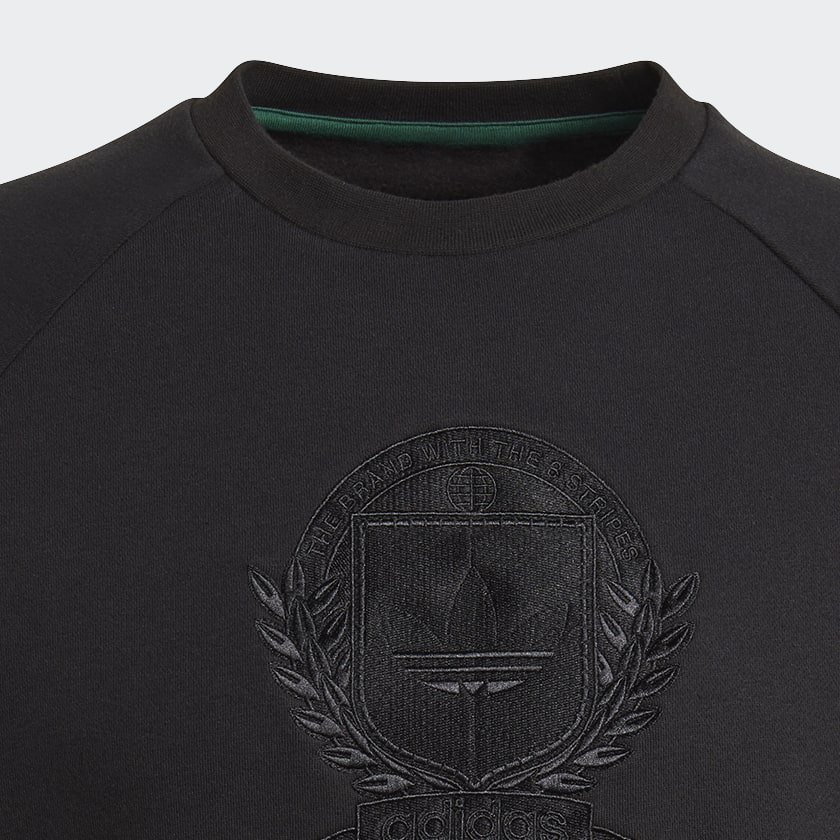 adidas Collegiate Crest Crew Sweatshirt Black adidas New Zealand