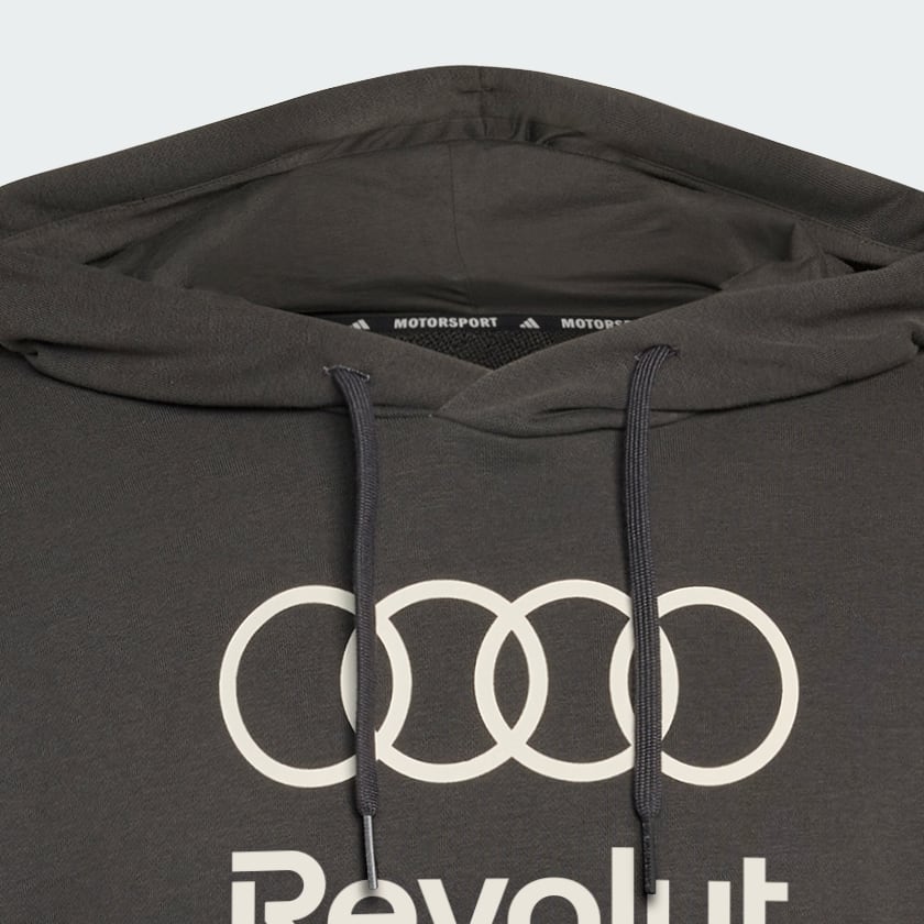 Czerń BLUZA Z KAPTUREM AUDI REVOLUT F1 TEAM DNA FRENCH TERRY