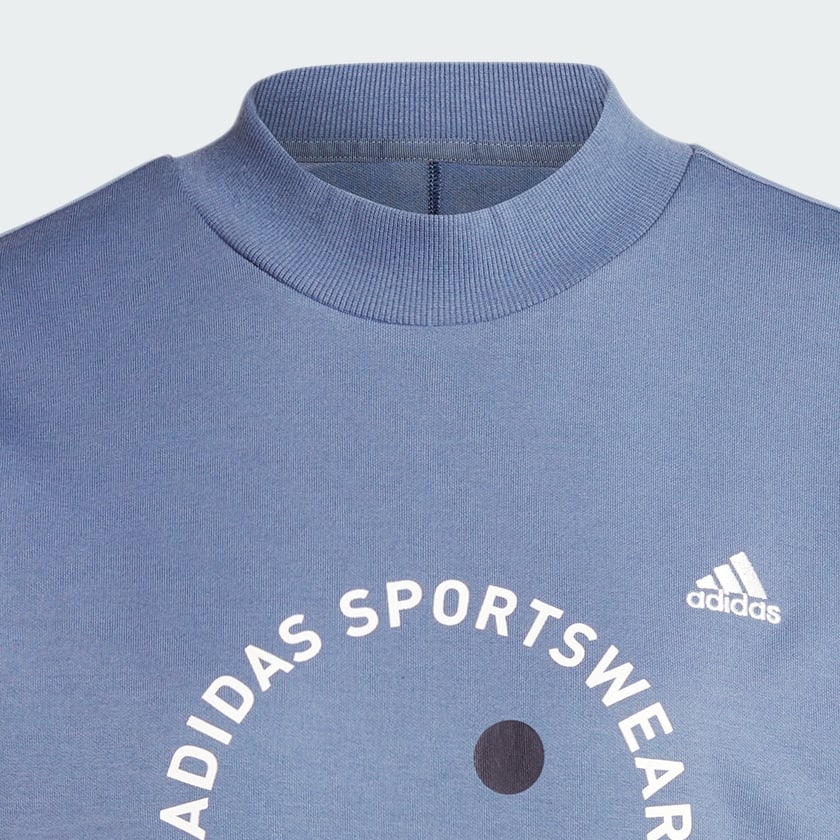 สีน้ำเงิน เสื้อวอร์มทรงหลวมพิมพ์ลาย Sportswear Resort