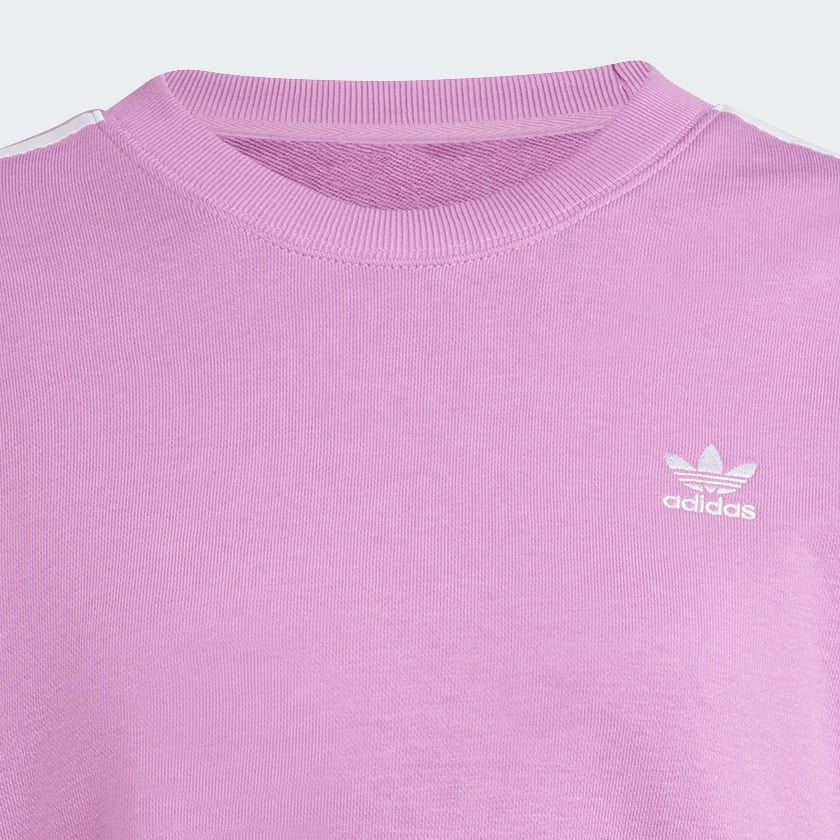 Morado Buzo 3 Rayas de Cuello Redondo