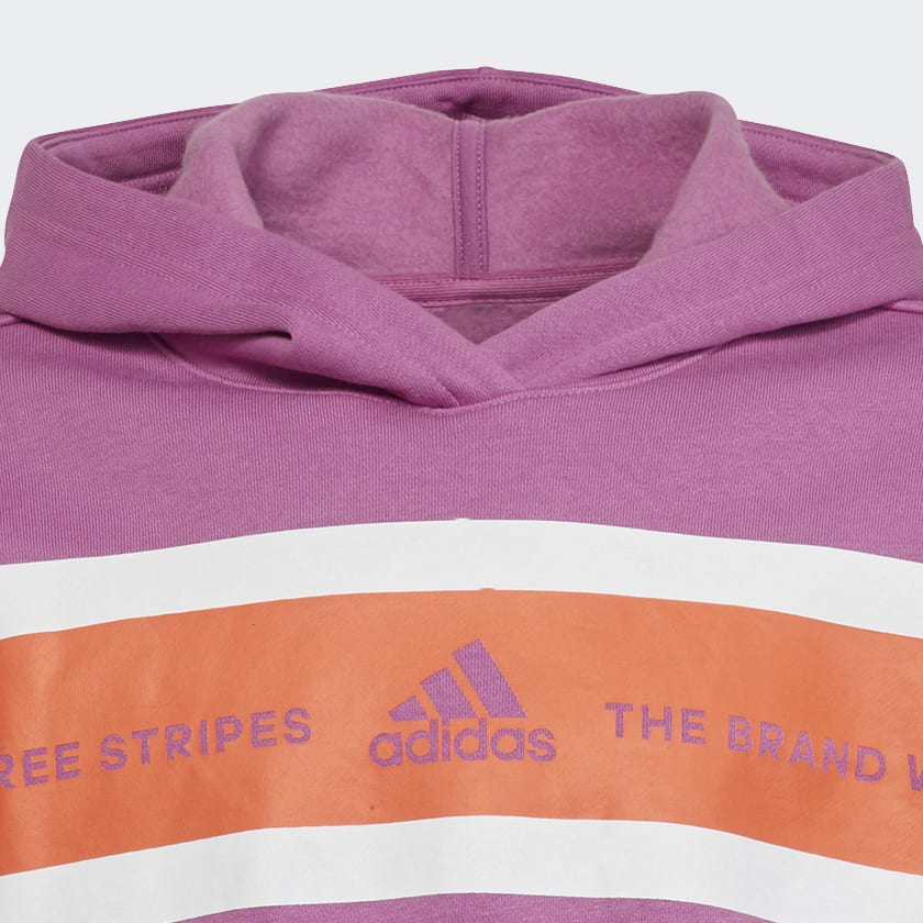Purple Essentials Brand Love Print Warm Hoodie