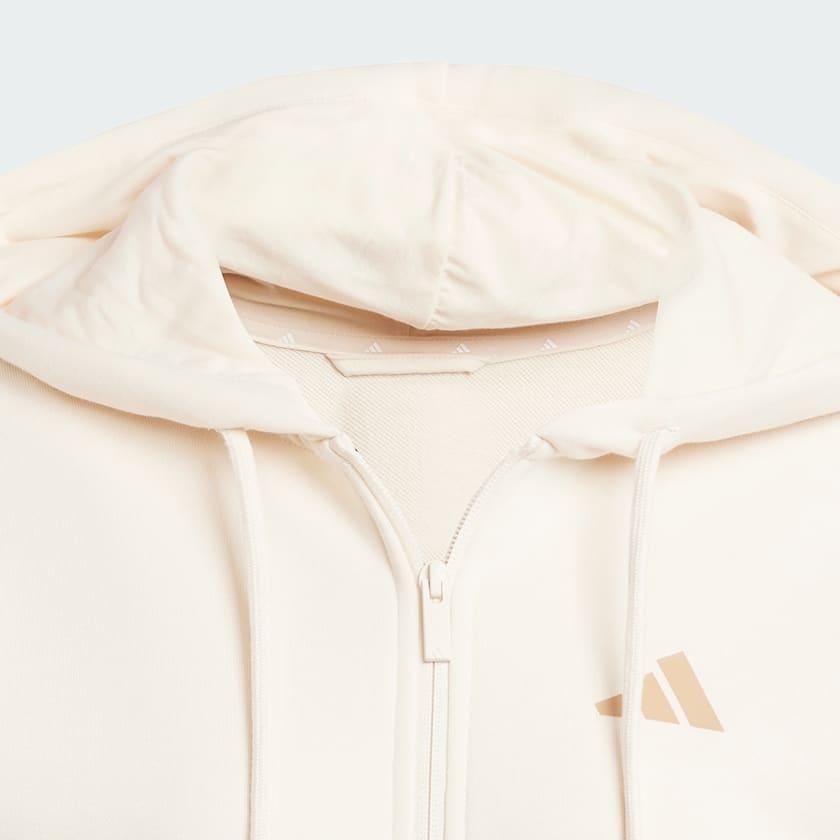 White Essentials Seasonals Animal French Terry Full-Zip Hoodie