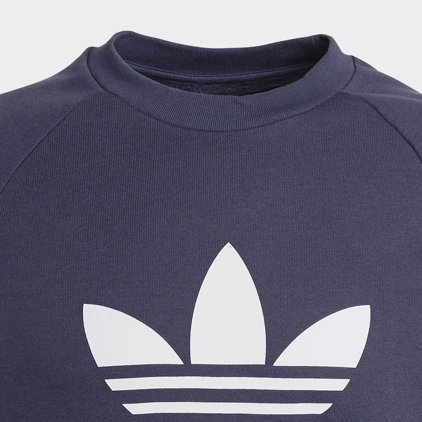 Azul Moletom Adicolor Classics Trefoil Crewneck