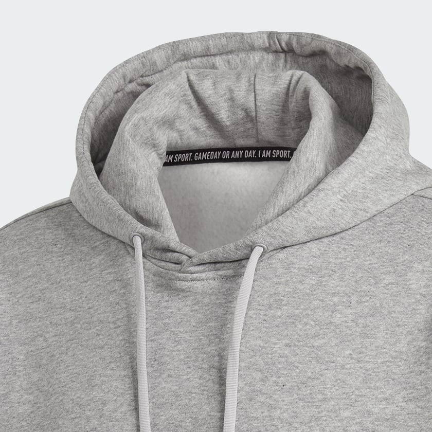 adidas Big Badge of Sport Boxy Hoodie Grey adidas New Zealand