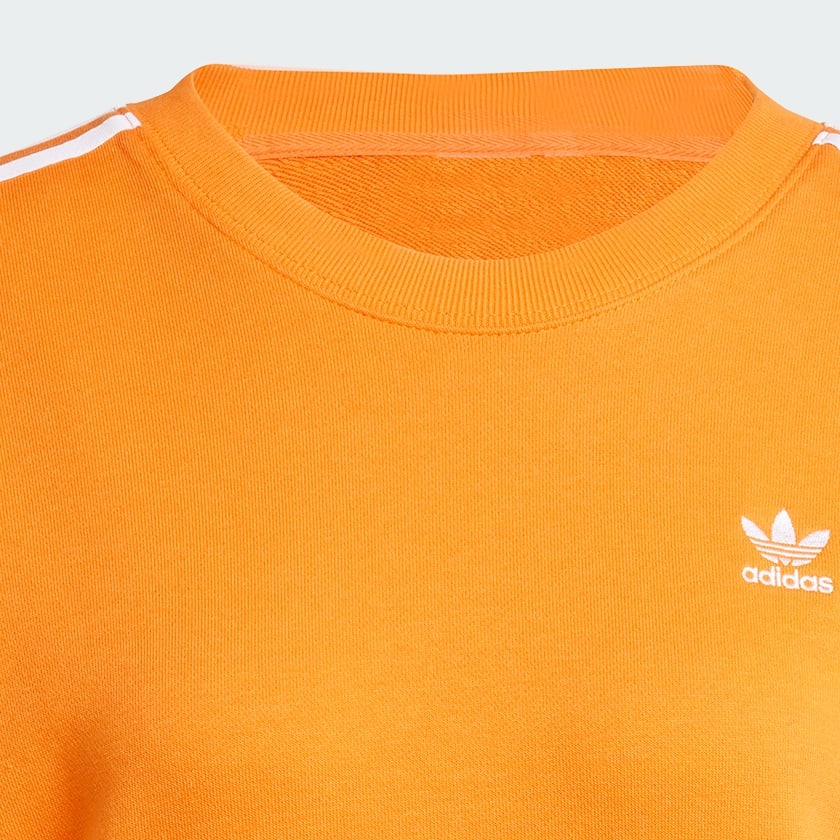 adidas Adicolor 3 Stripes Crew Sweatshirt Orange Free Shipping with adiClub adidas Canada