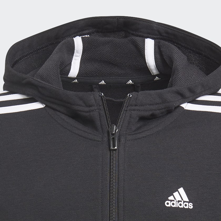 Zwart Essentials 3-Stripes Hoodie
