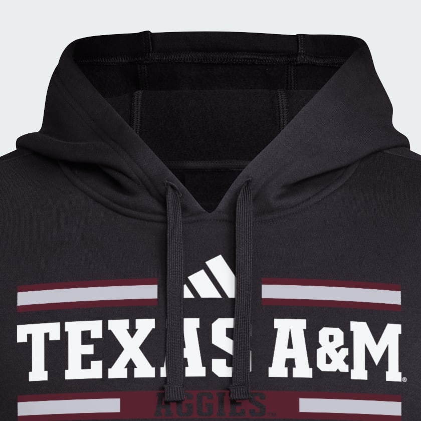 adidas Texas A M Aggies Fleece Hooded Sweatshirt Black Free Shipping with adiClub adidas US
