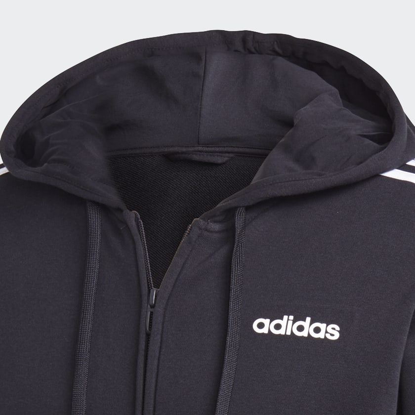 Negro Casaca Deportiva Essentials 3 Tiras