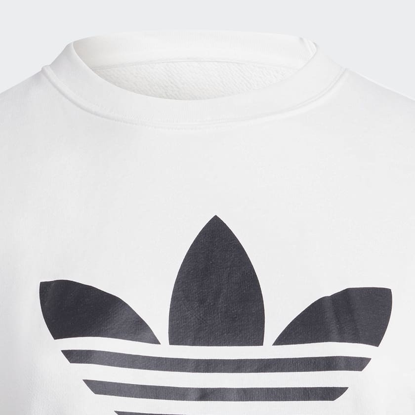 White Trefoil Crew Sweatshirt (Plus Size)