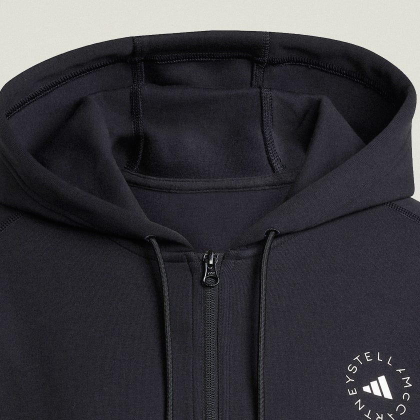 Schwarz adidas by Stella McCartney Sportswear Cropped Kapuzenjacke