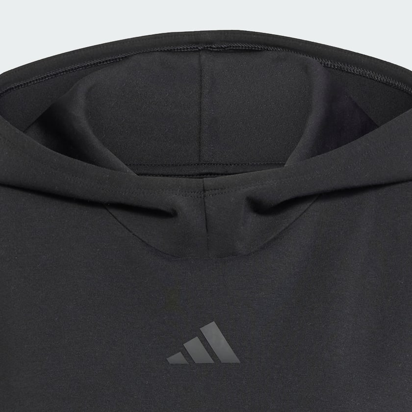 Negro Buzo con capucha Soft Lux Holgado Sin Mangas