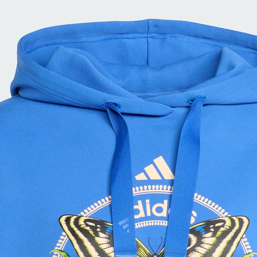 สีน้ำเงิน เสื้อฮู้ด adidas X FARM