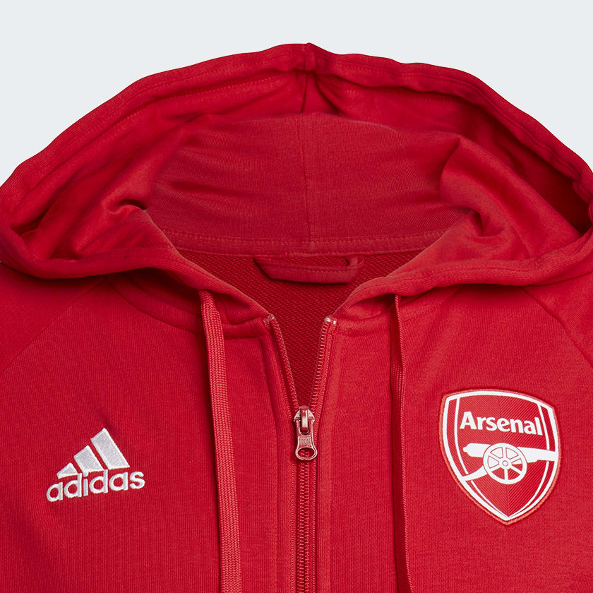 Vermelho Casaco com Capuz 3-Stripes ADN do Arsenal