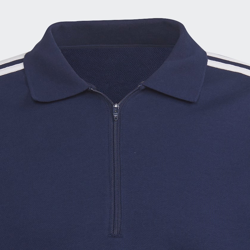 Blue Adicolor 3-Stripes Long Sleeve Polo Shirt