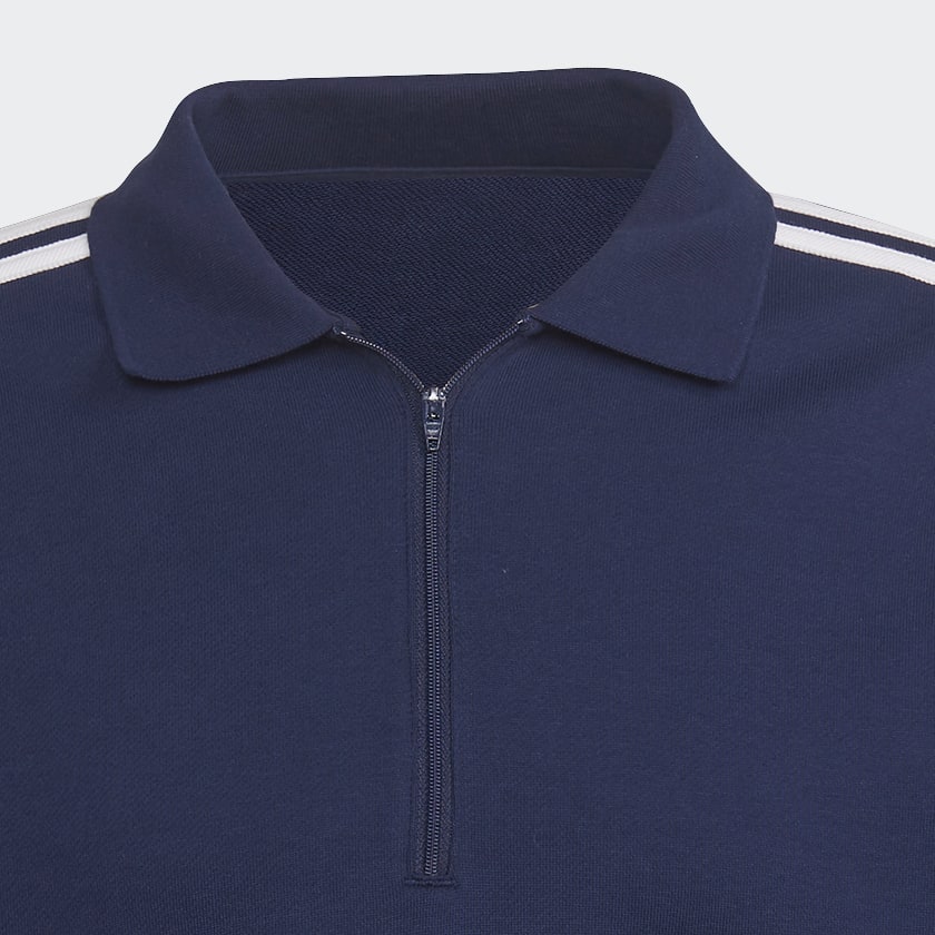 Azul Polo de Manga Comprida 3-Stripes Adicolor