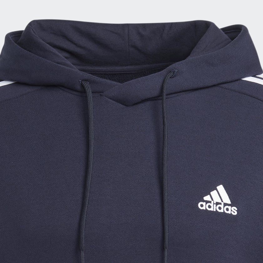 Blue Essentials French Terry 3-Stripes Hoodie