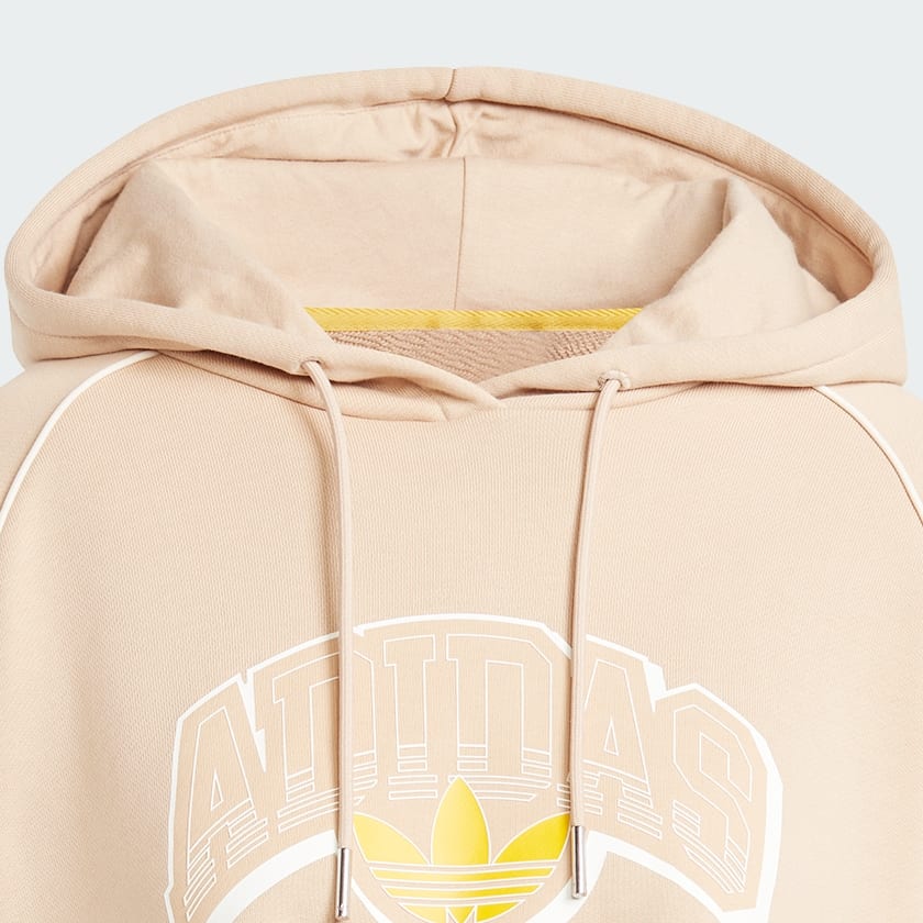 Beige Buzo Corto con Capucha