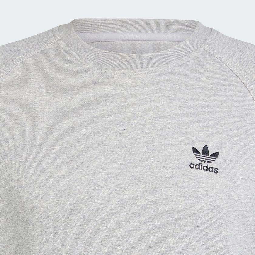 Grey Trefoil Essentials French Terry Crew Sweatshirt