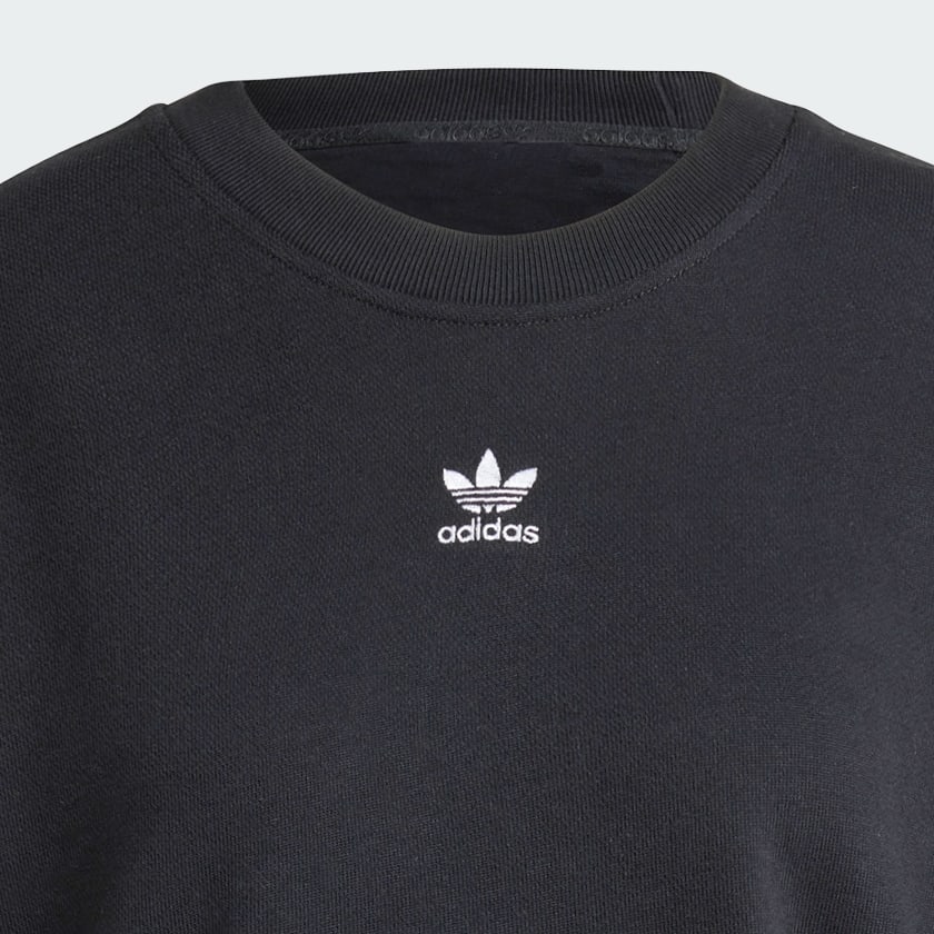 Preto Sweatshirt Oversize em Moletão Essentials