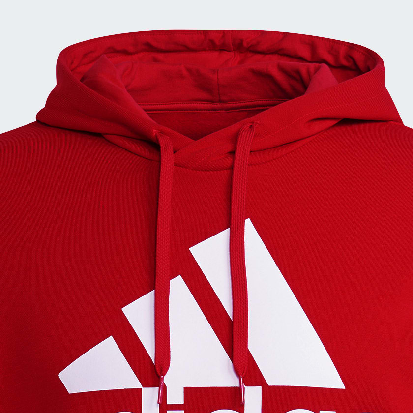 Vermelho Camisola com Capuz em Fleece Essentials