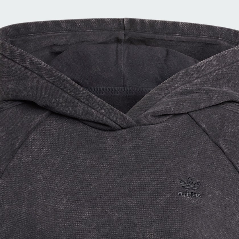 cerná Washed-Out Boyfriend-Fit Hoodie