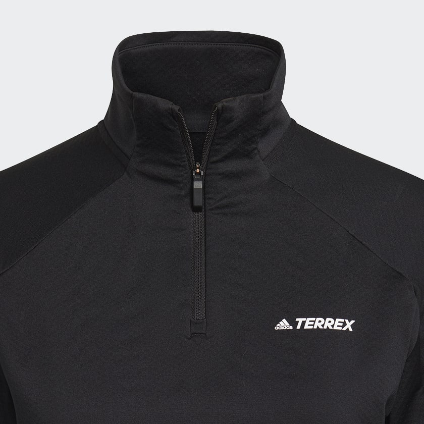 Negro Chamarra Terrex Everyhike Cierre Corto Felpa
